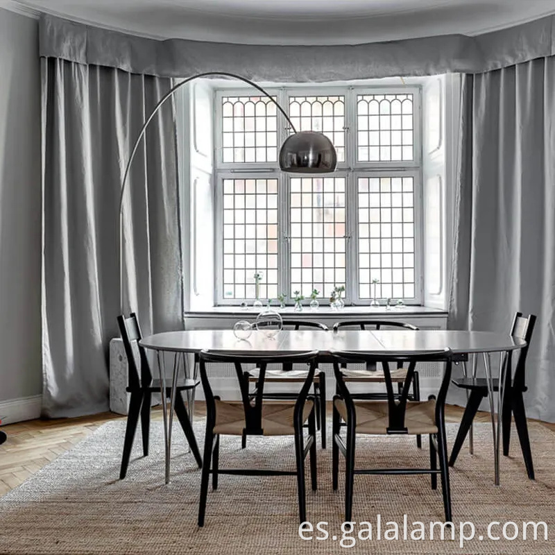 Lámpara de arco clásico moderno con elegante base de mármol